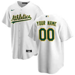 Athletics Home Replica Custom Jersey - White | Nike