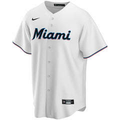 Miami Marlins Home Replica Custom Jersey - White | Nike