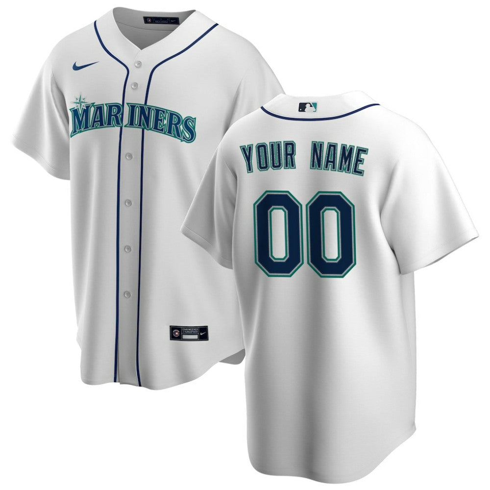 Seattle Mariners Home Replica Custom Jersey - White | Nike
