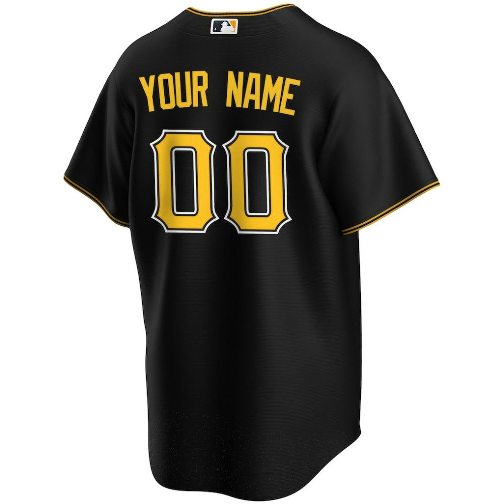 Pittsburgh Pirates Alternate Replica Custom Jersey - Black | Nike