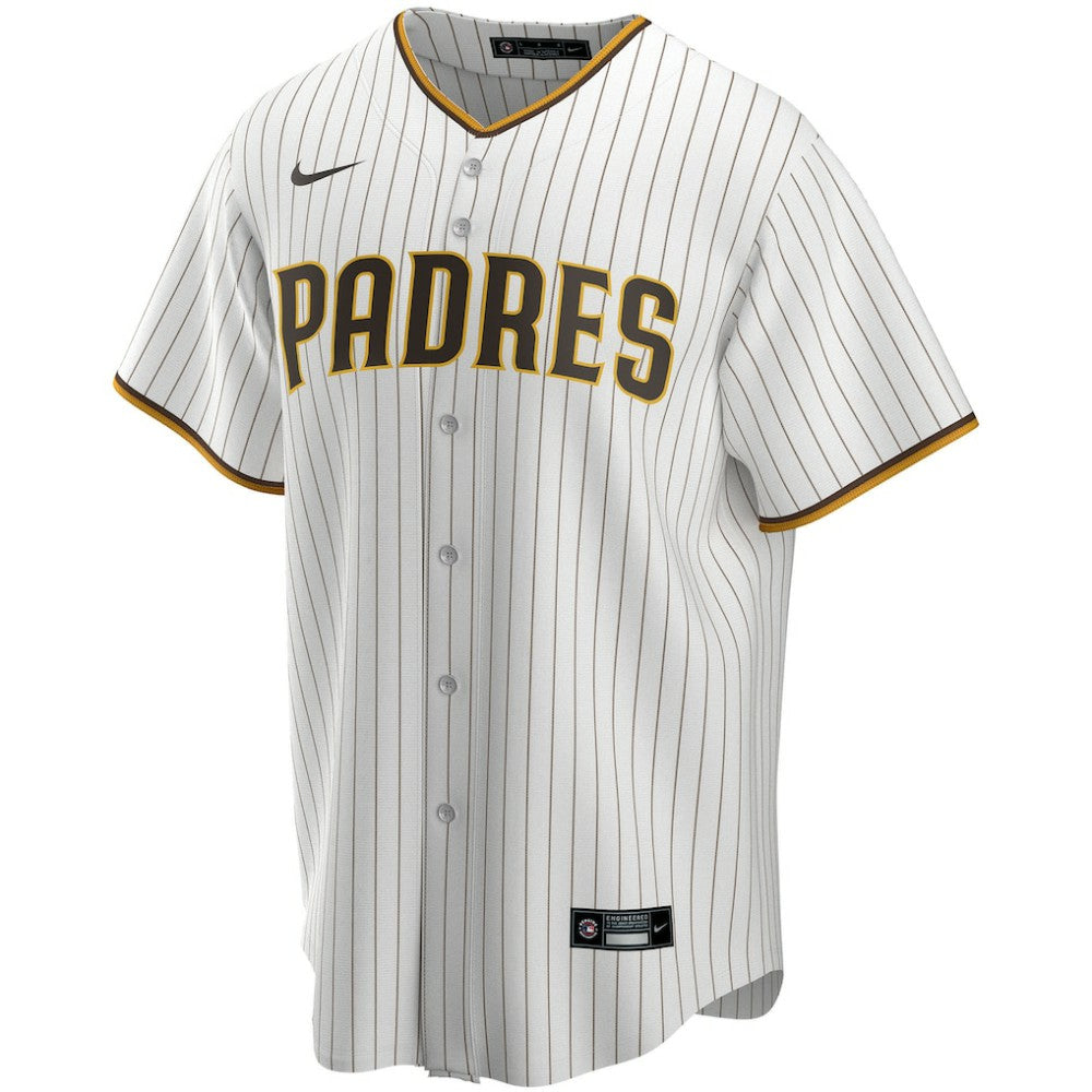 San Diego Padres Home Replica Custom Jersey - White | Nike