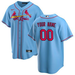 St. Louis Cardinals Alternate Replica Custom Jersey - Light Blue | Nike