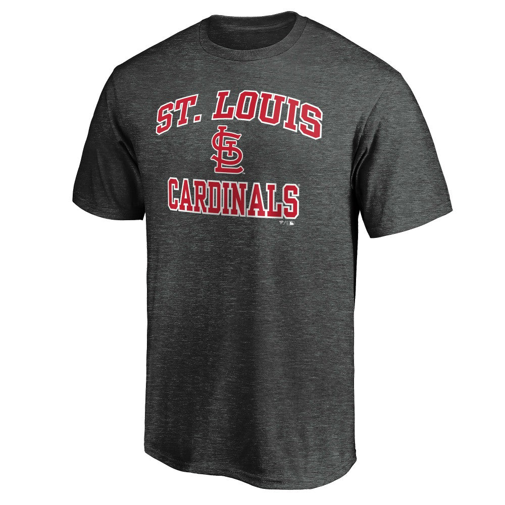 St. Louis Cardinals Heart & Soul T-Shirt - Heather Charcoal