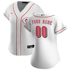 Cincinnati Reds Women's Home Replica Custom Jersey - White | Nike