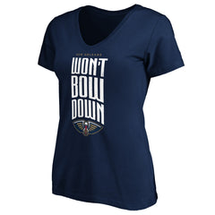 New Orleans Pelicans Women's Won't Bow Down V-Neck T-Shirt - Navy for sale