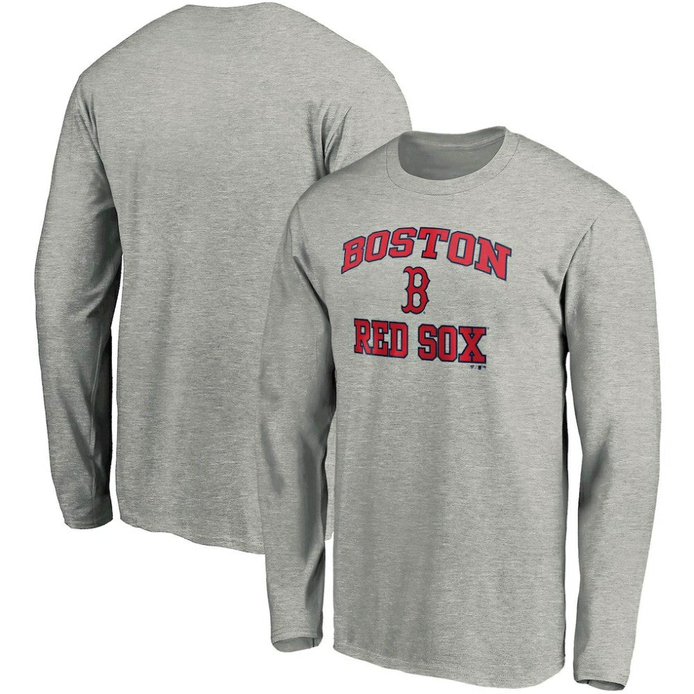 Boston Red Sox Heart & Soul Long Sleeve T-Shirt - Gray