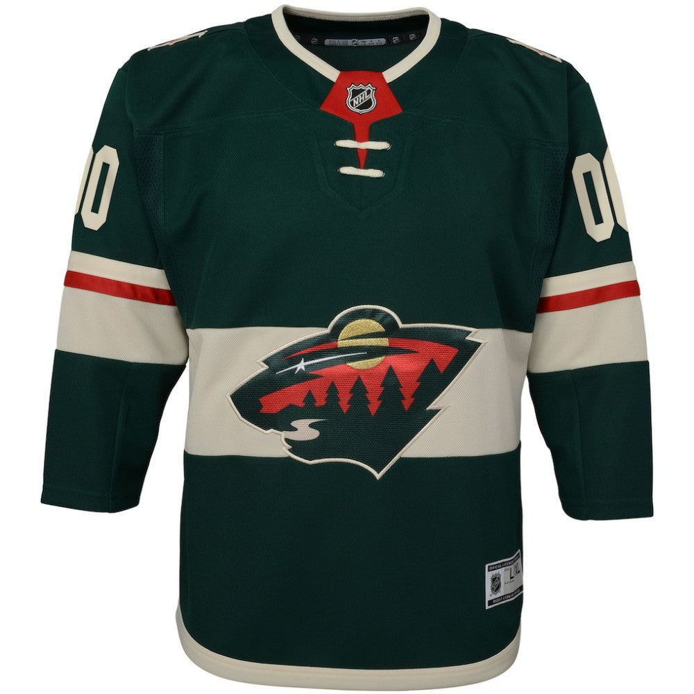 Minnesota Wild Youth Home Premier Custom Jersey Green