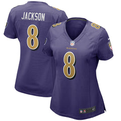 Lamar Jackson Baltimore Ravens Women's Alternate Game Player Jersey - Purple | Nike online