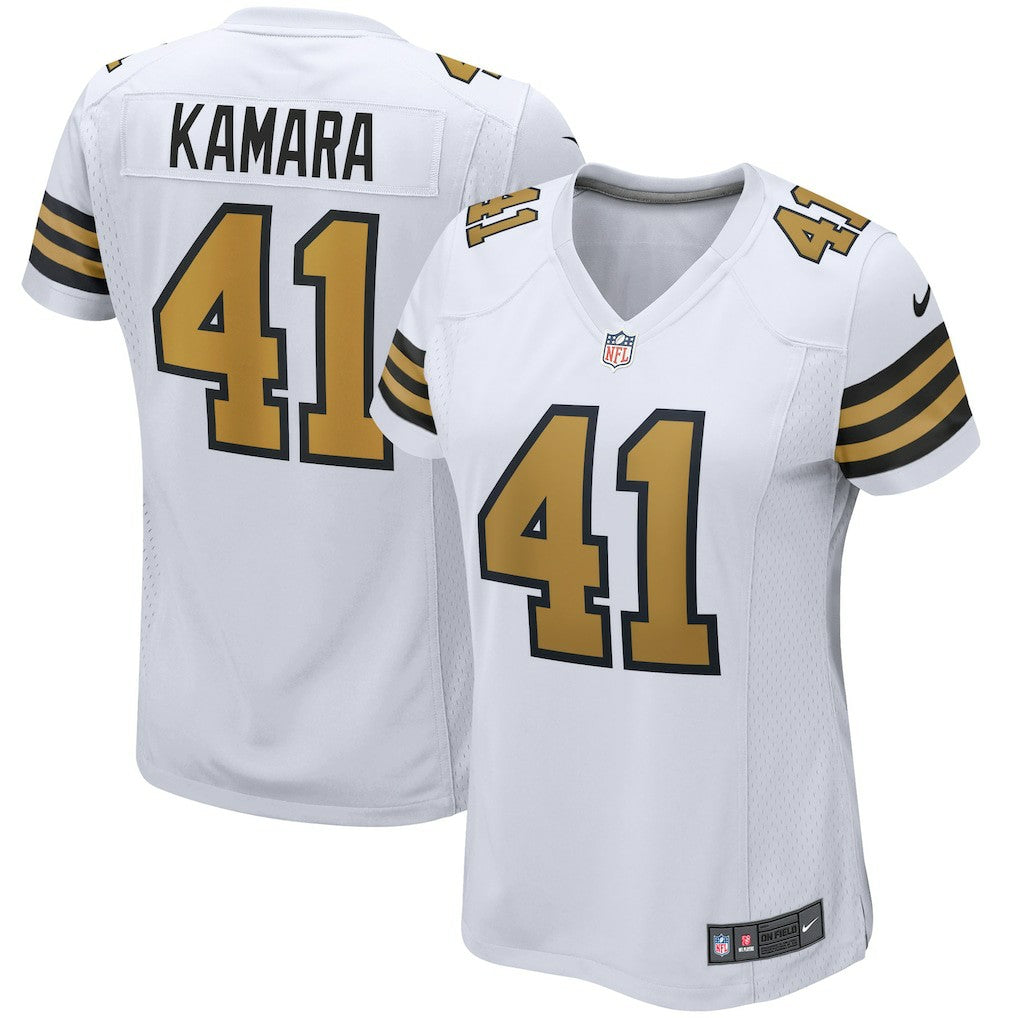 Alvin Kamara New Orleans Saints Women's Alternate Game Player Jersey - White | Nike outlet
