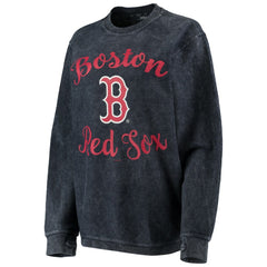 Boston Red Sox G-III 4Her by Carl Banks Women's Script Comfy Cord Pullover Sweatshirt - Navy
