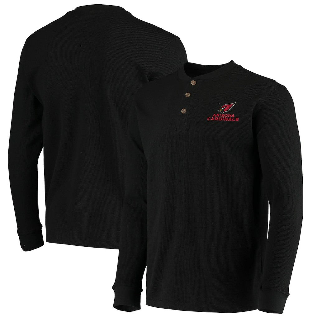 Arizona Cardinals Dunbrooke Logo Maverick Thermal Henley Long Sleeve T-Shirt - Black cheap