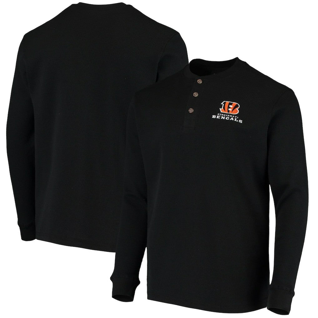 Cincinnati Bengals Dunbrooke Logo Maverick Thermal Henley Long Sleeve T-Shirt - Black online