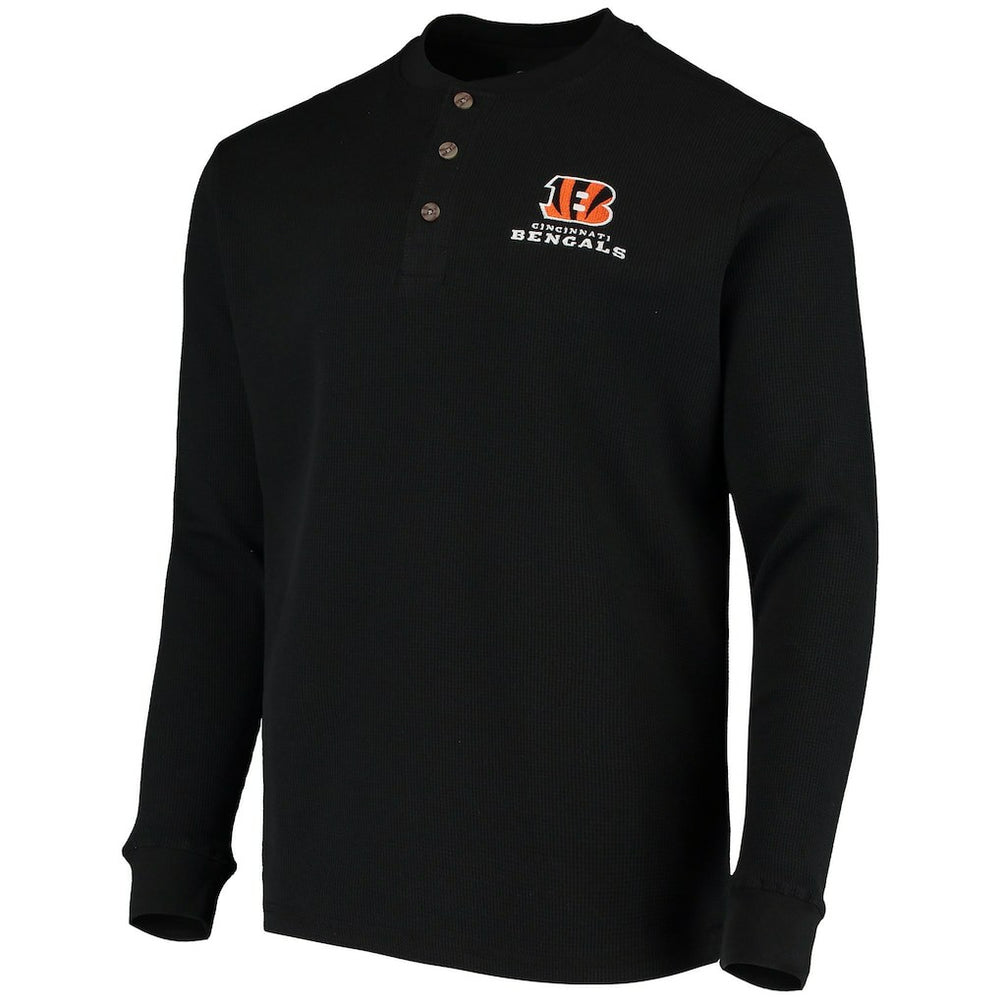 Cincinnati Bengals Dunbrooke Logo Maverick Thermal Henley Long Sleeve T-Shirt - Black online