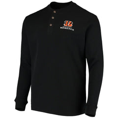 Cincinnati Bengals Dunbrooke Logo Maverick Thermal Henley Long Sleeve T-Shirt - Black online