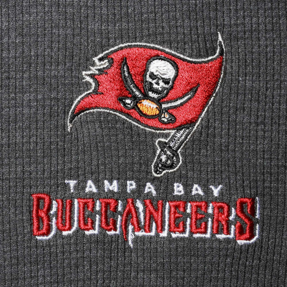 Tampa Bay Buccaneers Dunbrooke Logo Maverick Thermal Henley Long Sleeve T-Shirt - Charcoal for sale
