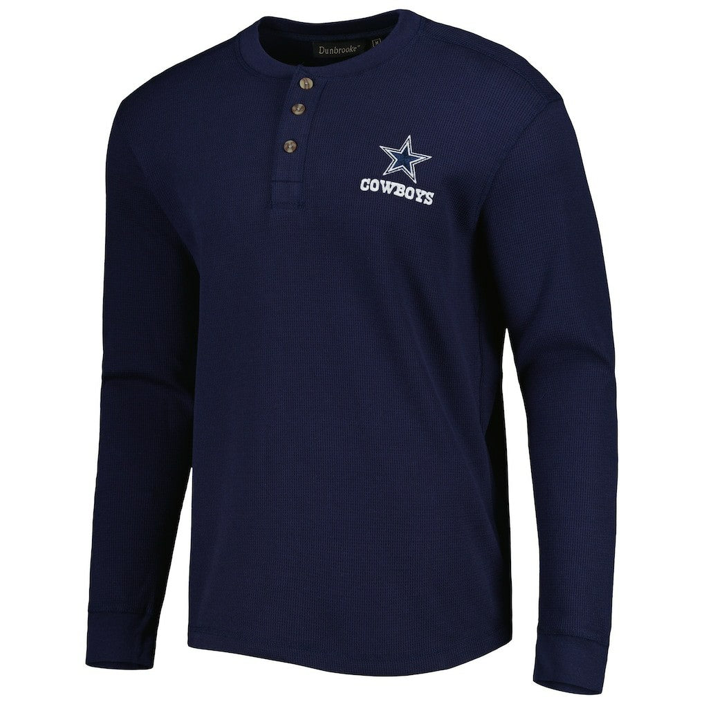 Dallas Cowboys Maverick Thermal Henley Long Sleeve T-Shirt - Navy discount