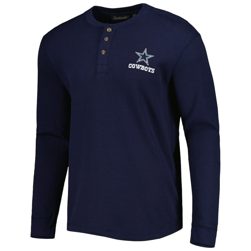 Dallas Cowboys Maverick Thermal Henley Long Sleeve T-Shirt - Navy discount