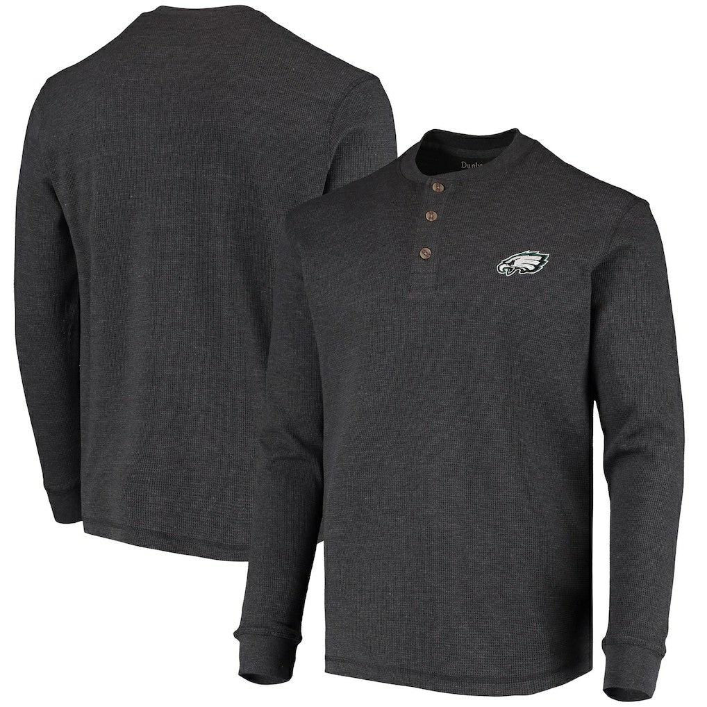 Philadelphia Eagles Dunbrooke Logo Maverick Thermal Henley Long Sleeve T-Shirt - Charcoal online