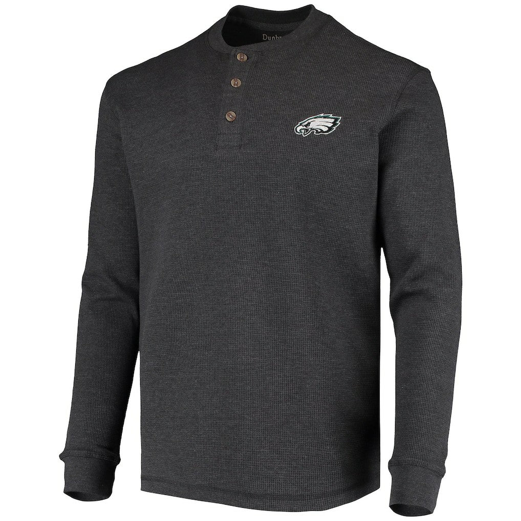 Philadelphia Eagles Dunbrooke Logo Maverick Thermal Henley Long Sleeve T-Shirt - Charcoal online