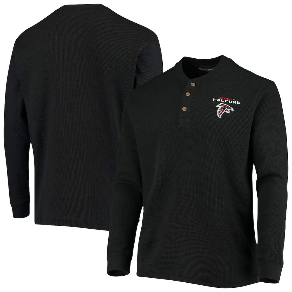 Atlanta Falcons Dunbrooke Logo Maverick Thermal Henley Long Sleeve T-Shirt - Black for sale