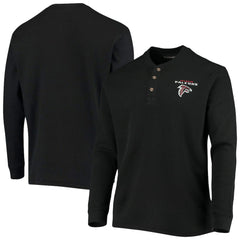 Atlanta Falcons Dunbrooke Logo Maverick Thermal Henley Long Sleeve T-Shirt - Black for sale