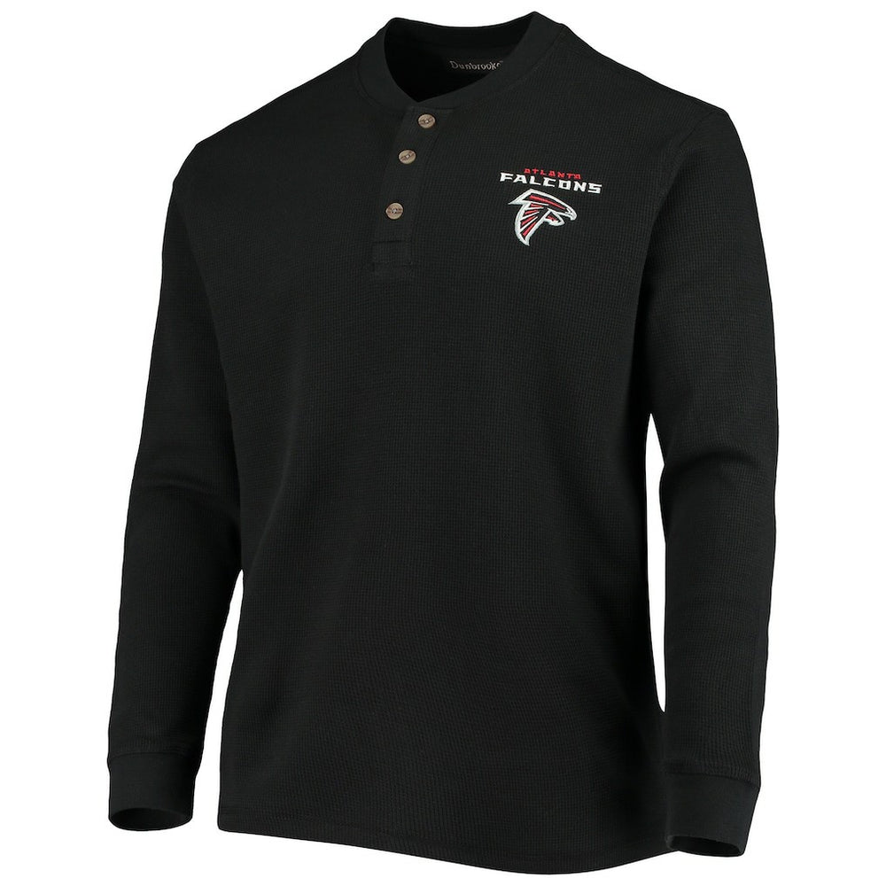 Atlanta Falcons Dunbrooke Logo Maverick Thermal Henley Long Sleeve T-Shirt - Black for sale