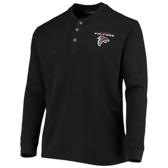 Atlanta Falcons Dunbrooke Logo Maverick Thermal Henley Long Sleeve T-Shirt - Black for sale