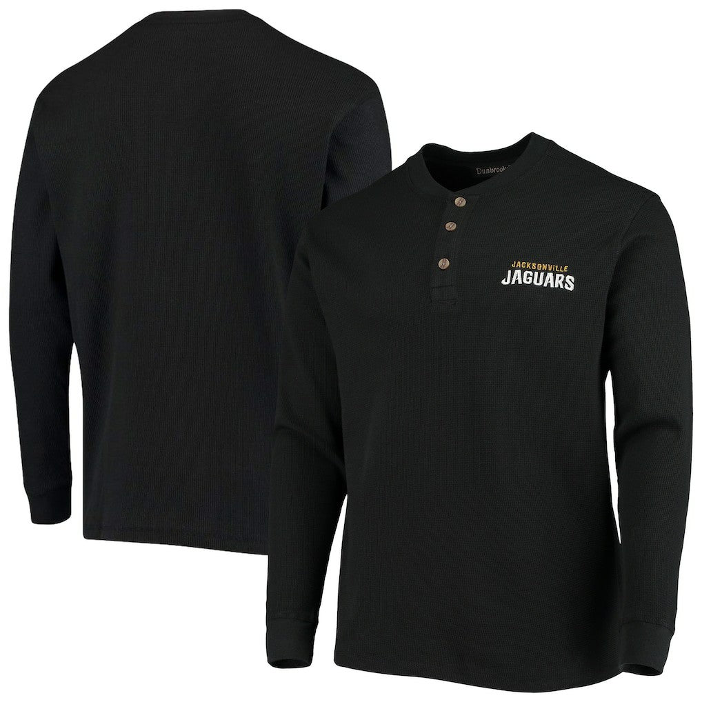 Jacksonville Jaguars Dunbrooke Logo Maverick Thermal Henley Long Sleeve T-Shirt - Black cheap