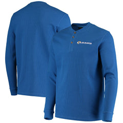 Los Angeles Rams Dunbrooke Logo Maverick Thermal Henley Long Sleeve T-Shirt - Royal on sale