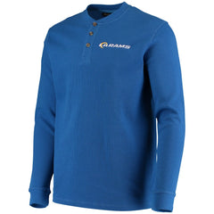 Los Angeles Rams Dunbrooke Logo Maverick Thermal Henley Long Sleeve T-Shirt - Royal on sale