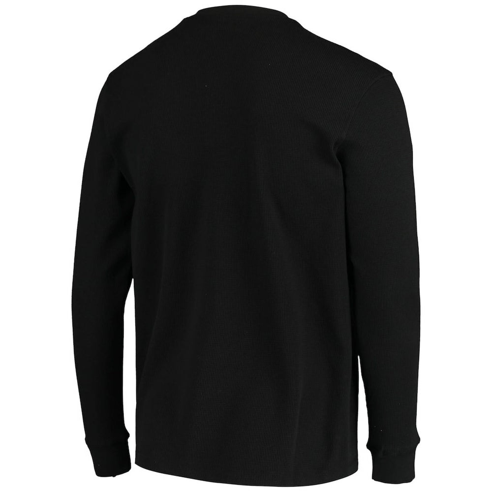 Las Vegas Raiders Dunbrooke Logo Maverick Thermal Henley Long Sleeve T-Shirt - Black sale