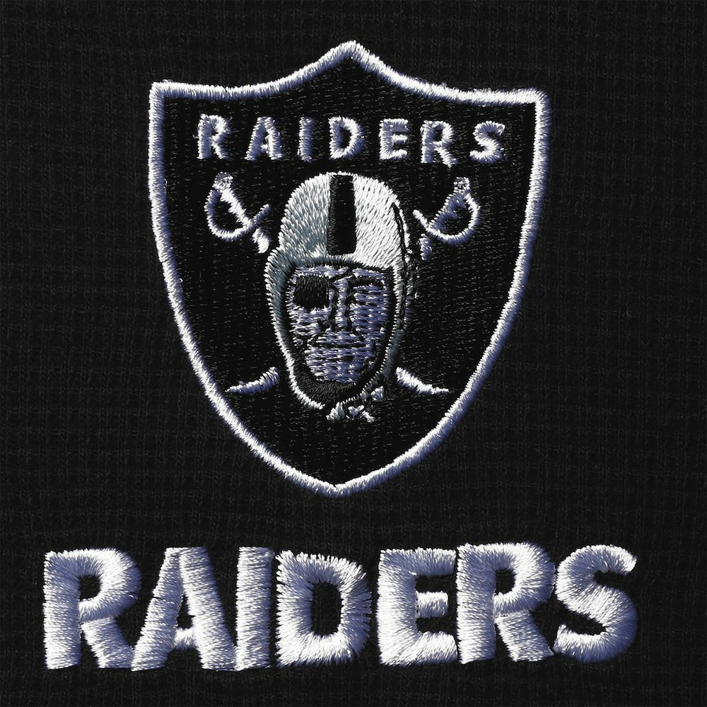 Las Vegas Raiders Dunbrooke Logo Maverick Thermal Henley Long Sleeve T-Shirt - Black sale