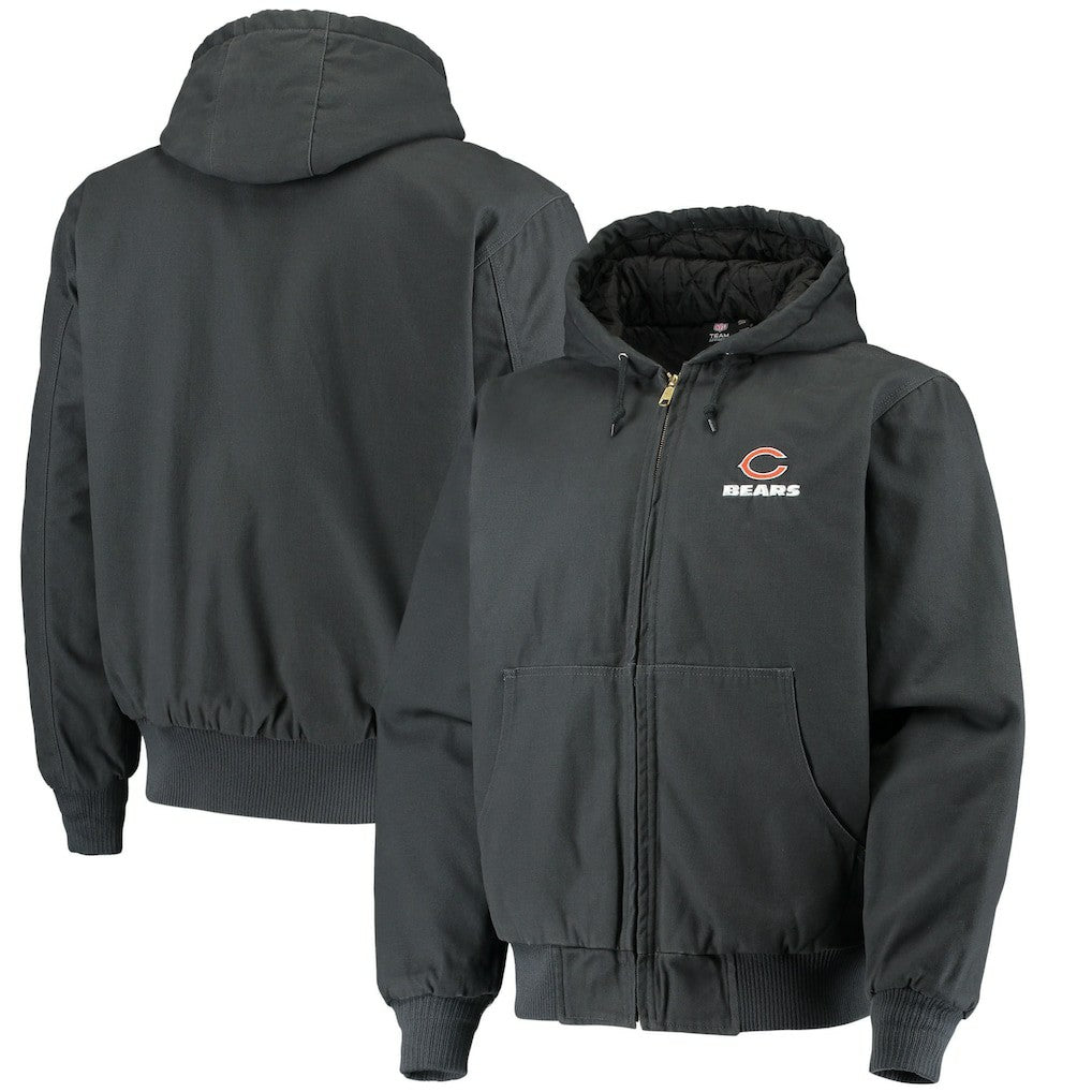 Chicago Bears Dunbrooke Dakota Cotton Canvas Hooded Jacket - Navy on sale