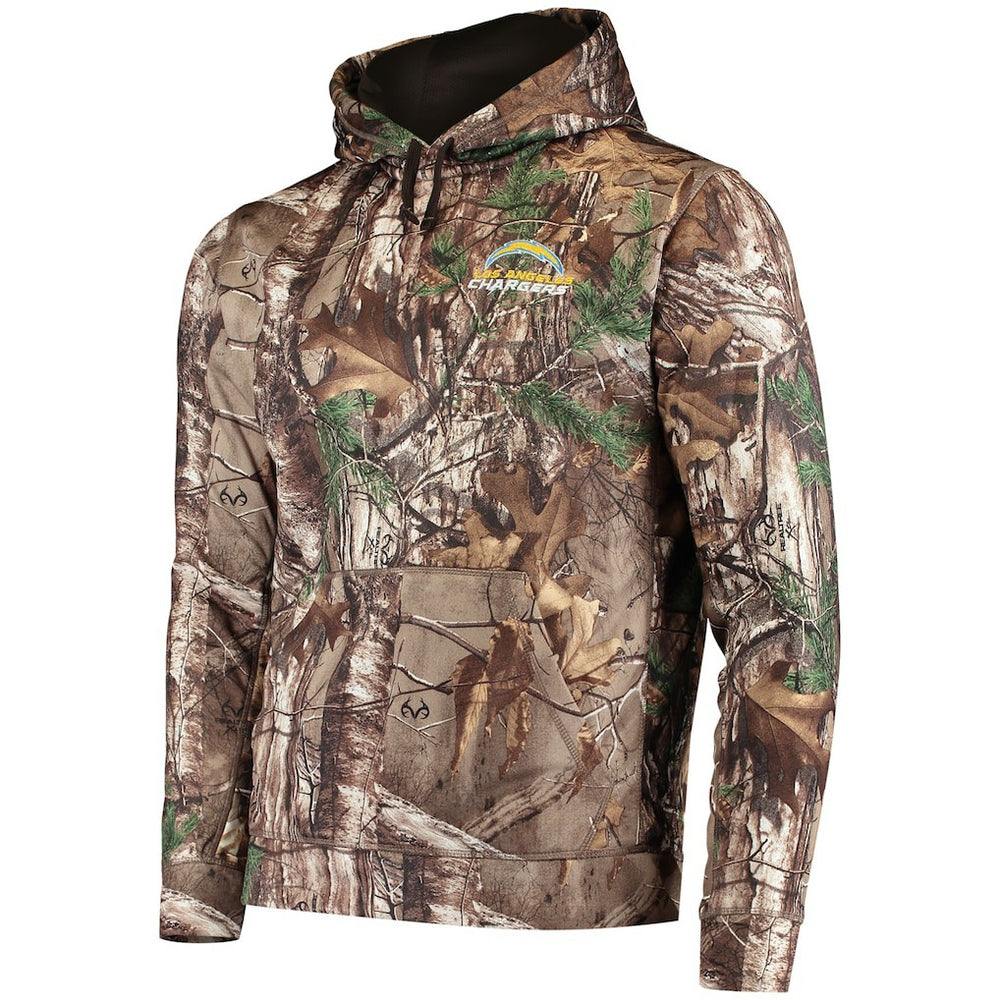 Los Angeles Chargers Dunbrooke Circle Champion Tech Fleece Pullover Hoodie - Realtree Camo on sale