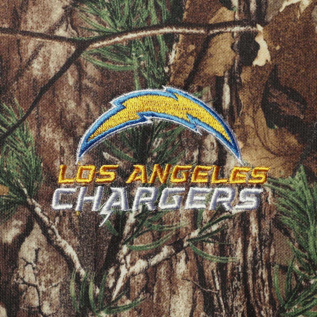 Los Angeles Chargers Dunbrooke Circle Champion Tech Fleece Pullover Hoodie - Realtree Camo on sale