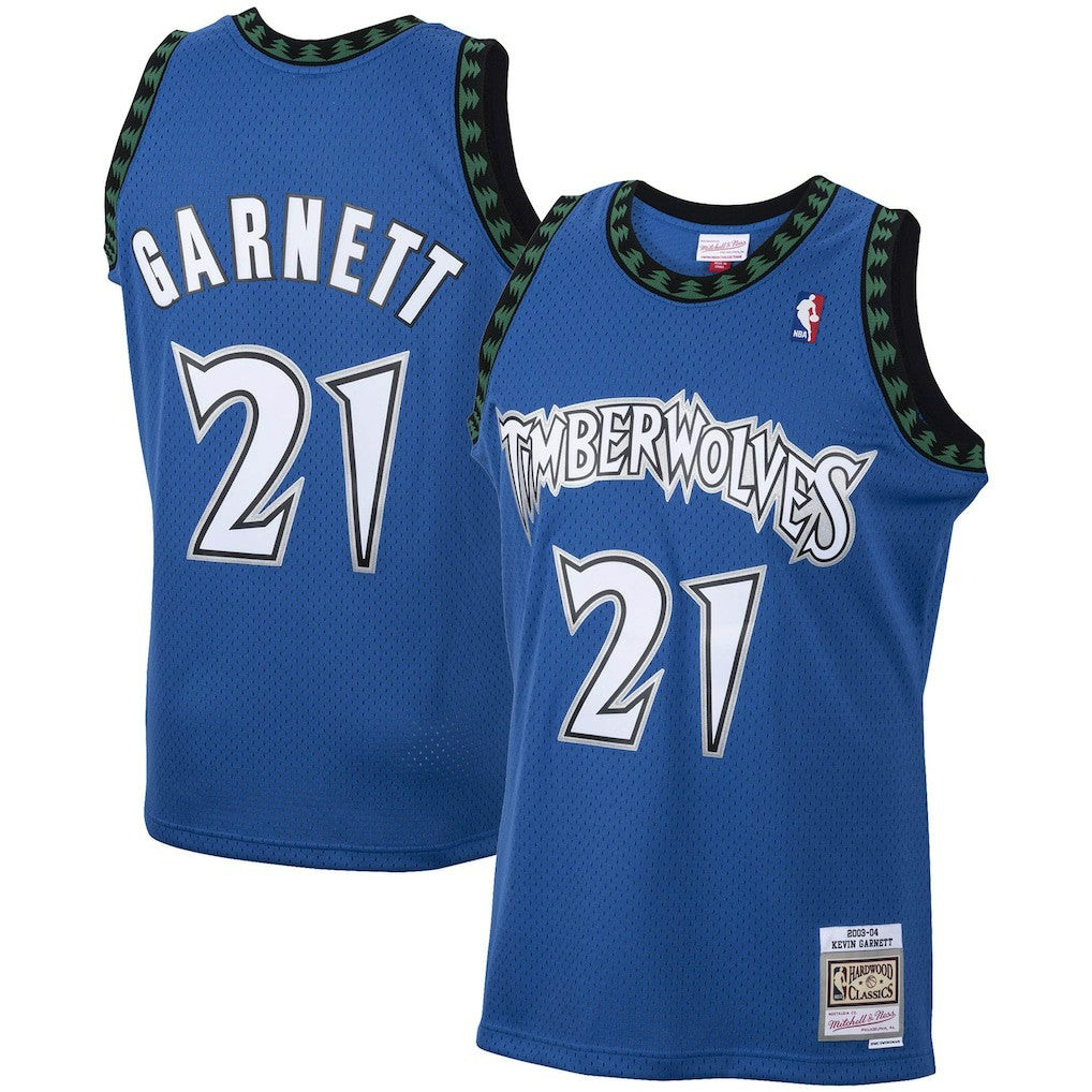 Kevin Garnett Minnesota Timberwolves 2003/04 Hardwood Classics Swingman Jersey - Blue | Mitchell & Ness discount