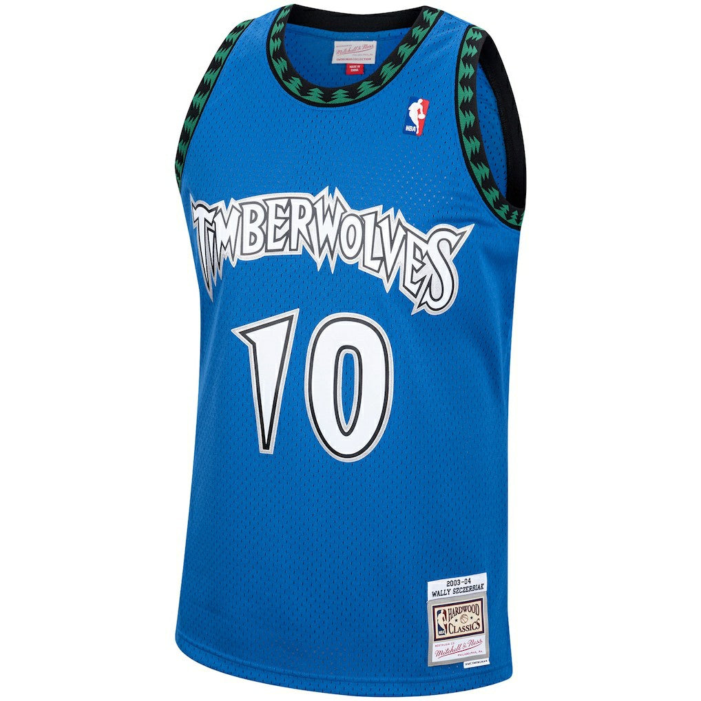 Wally Szczerbiak Minnesota Timberwolves 2003/04 Hardwood Classics Swingman Jersey - Blue | Mitchell & Ness outlet