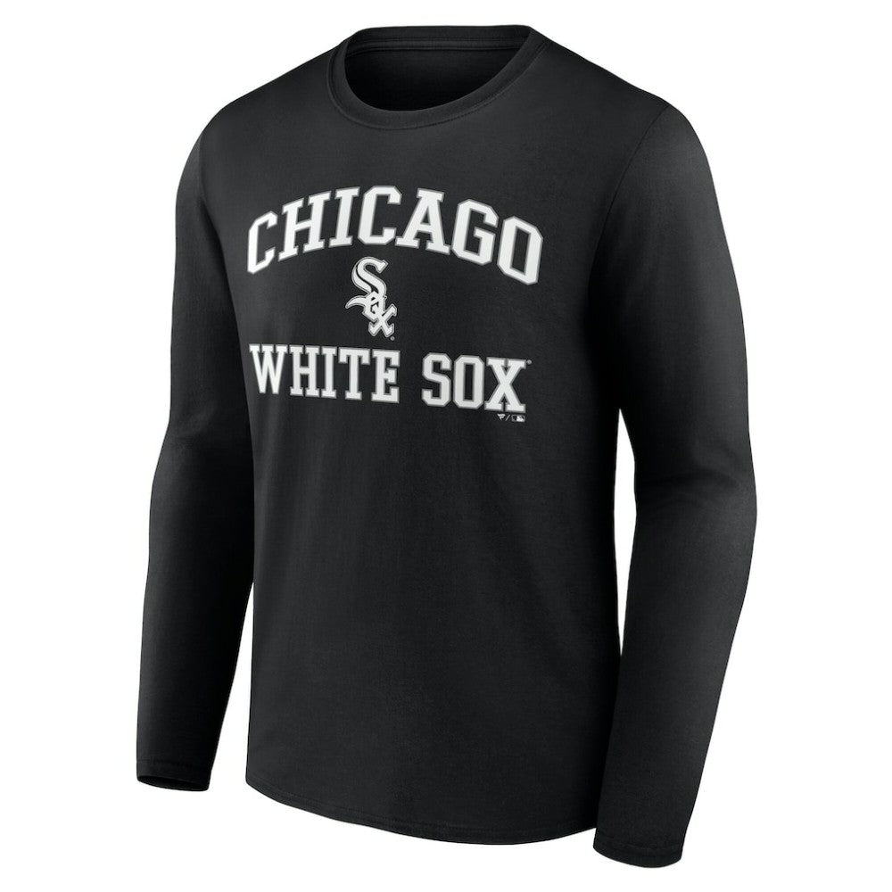 Men's Black Chicago White Sox Team Heart & Soul Long Sleeve T-Shirt