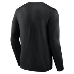 Men's Black Miami Marlins Team Heart & Soul Long Sleeve T-Shirt