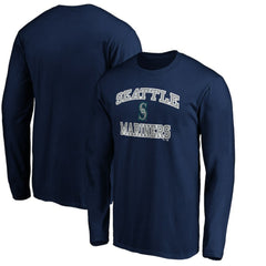 Men's Navy Seattle Mariners Team Heart & Soul Long Sleeve T-Shirt