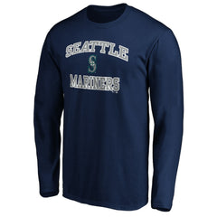 Men's Navy Seattle Mariners Team Heart & Soul Long Sleeve T-Shirt