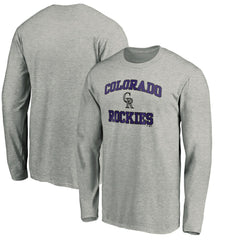 Colorado Rockies Team Heart & Soul Long Sleeve T-Shirt - Heathered Gray