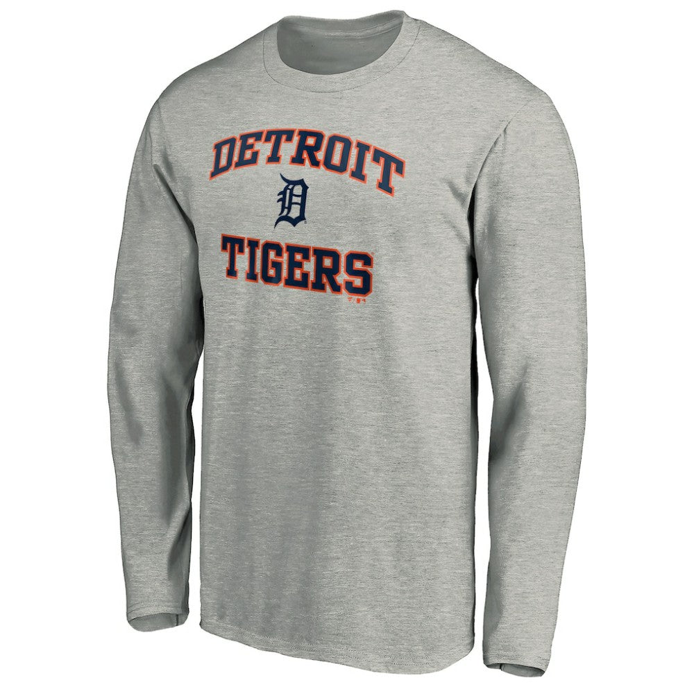 Detroit Tigers Team Heart & Soul Long Sleeve T-Shirt - Heathered Gray