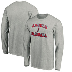 Los Angeles Angels Team Heart & Soul Long Sleeve T-Shirt - Heathered Gray