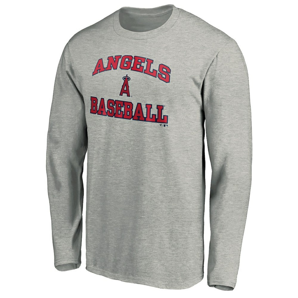 Los Angeles Angels Team Heart & Soul Long Sleeve T-Shirt - Heathered Gray