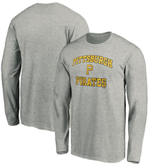 Pittsburgh Pirates Team Heart & Soul Long Sleeve T-Shirt - Heathered Gray