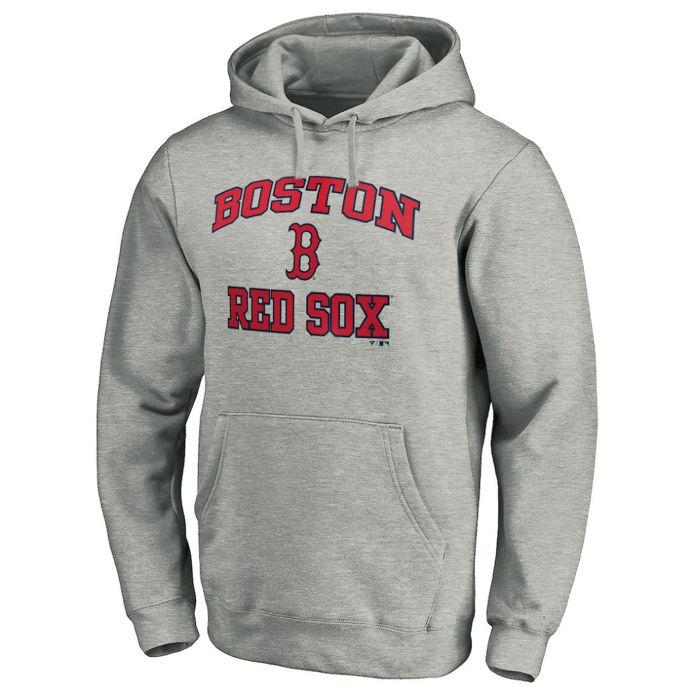 Boston Red Sox MTO Label Heart & Soul Pullover Hoodie - Heather Gray