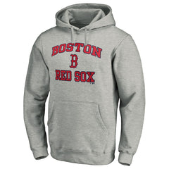 Boston Red Sox MTO Label Heart & Soul Pullover Hoodie - Heather Gray