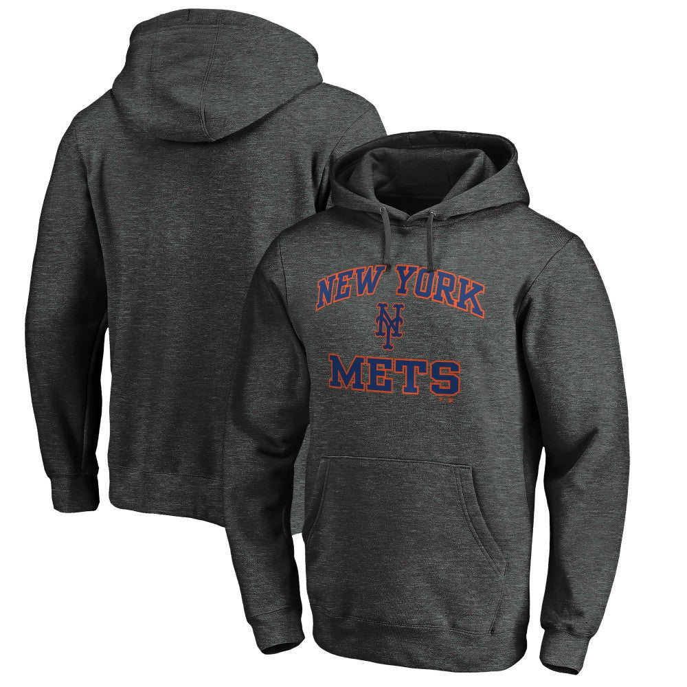 New York Mets MTO Label Heart & Soul Pullover Hoodie - Charcoal