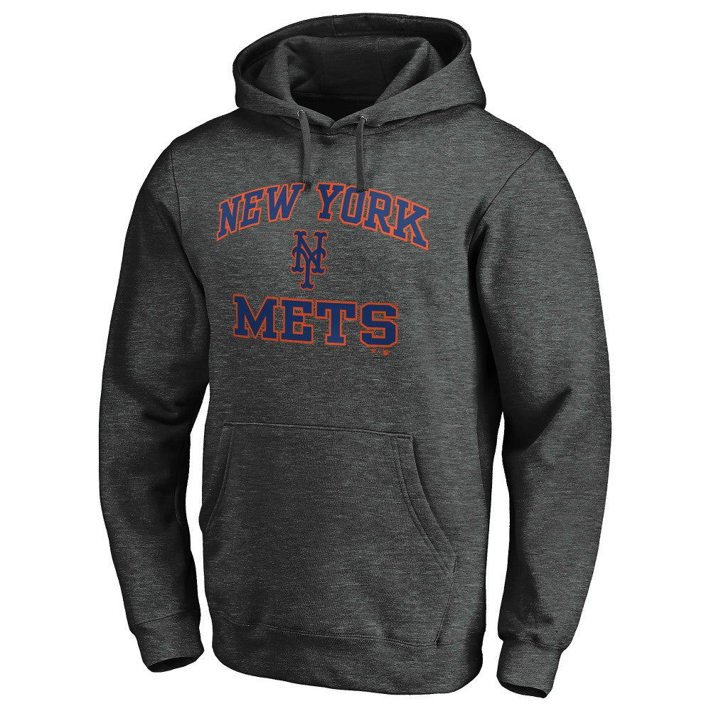 New York Mets MTO Label Heart & Soul Pullover Hoodie - Charcoal